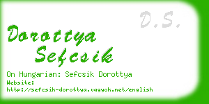 dorottya sefcsik business card